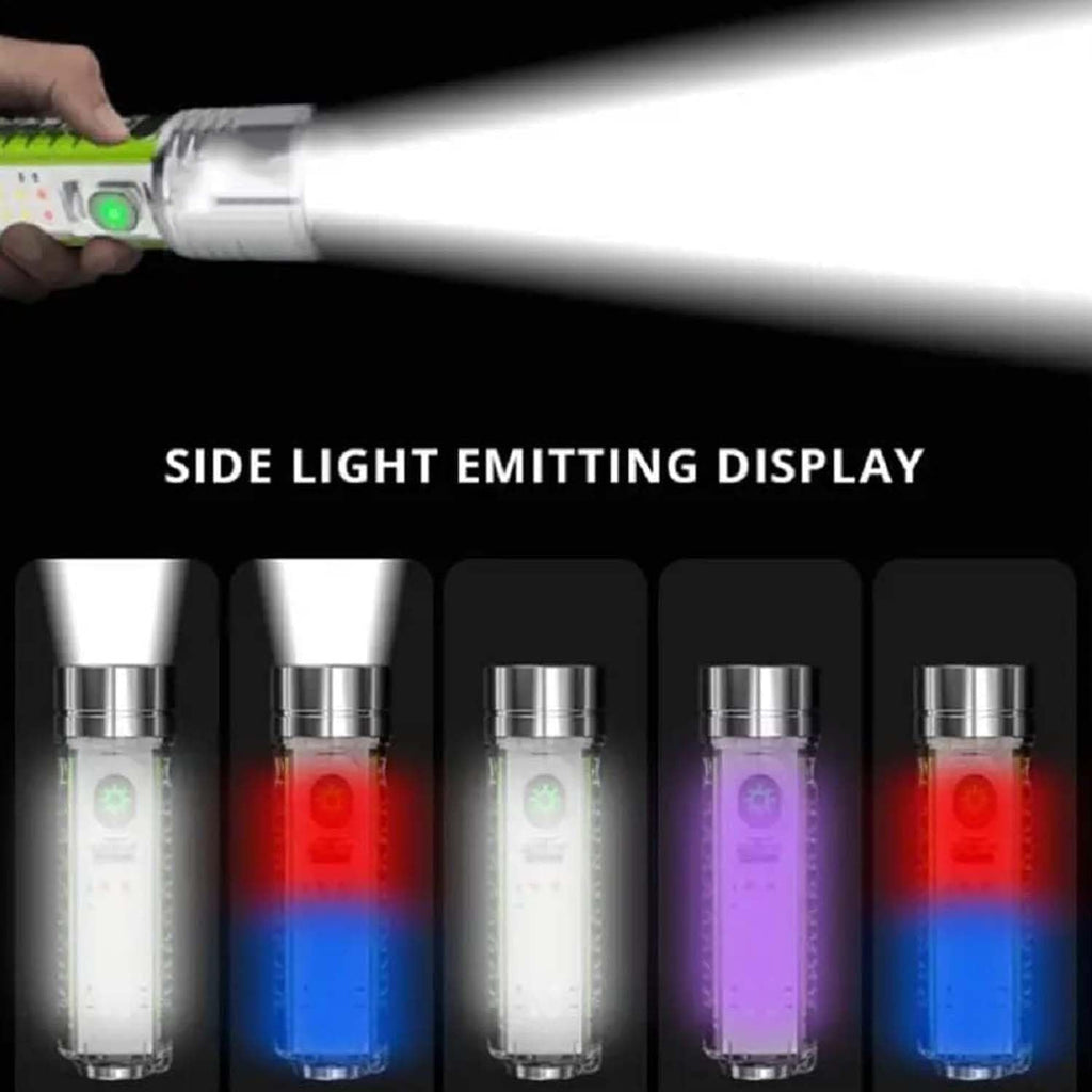 Pattern Flashlight Usb Flashlight Rechargeable Led Torch Light (1 Pc)